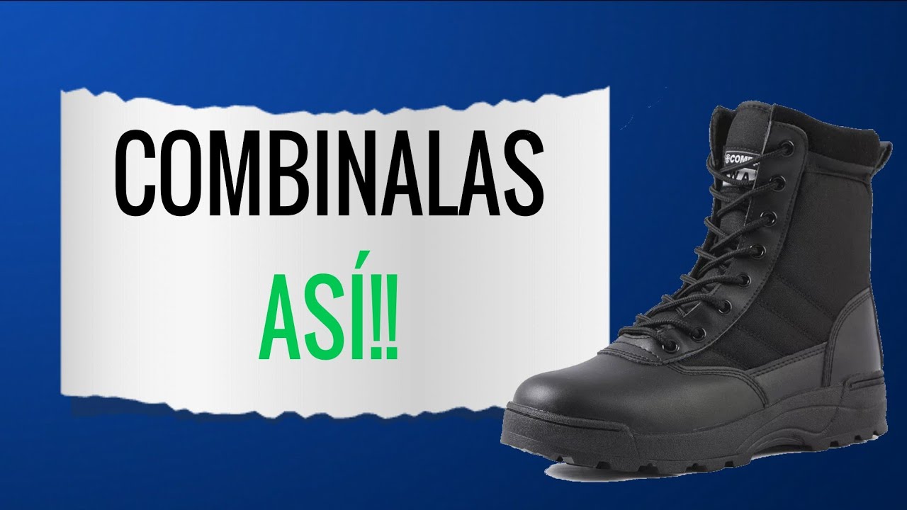 botas militar negras hombre